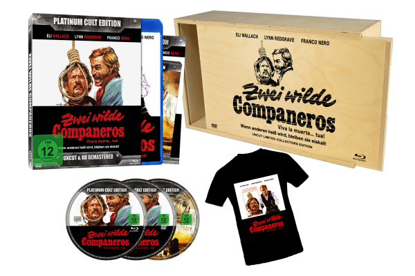 Zwei wilde Companeros - Limitiert auf 333 Stück - Platinum Cult Edition - Uncut & HD Remastered (+ DVD) (+ T-Shirt) in Holzbox [Blu-ray]